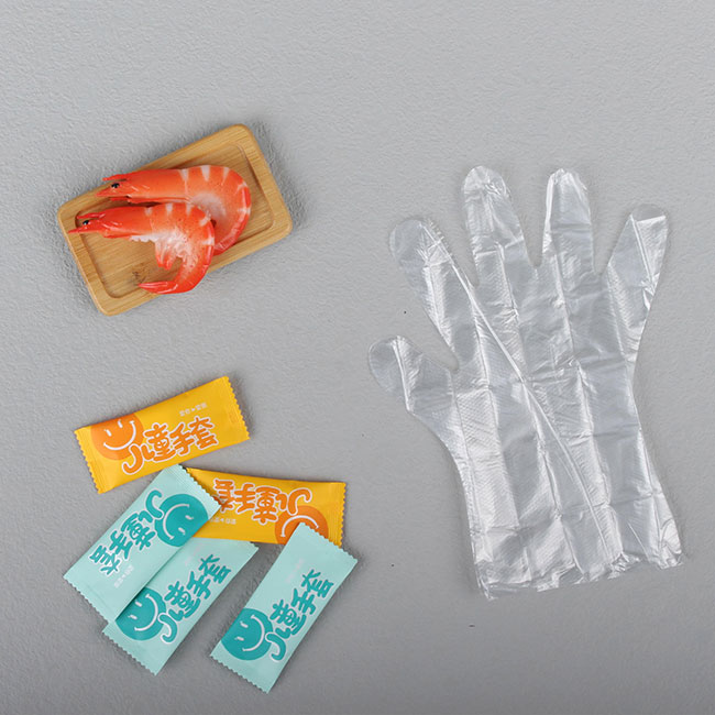 Guantes desechables para niños Paquete de guantes individuales extra gruesos de PE Guantes protectores para niños de 3 a 14 años paquete individual